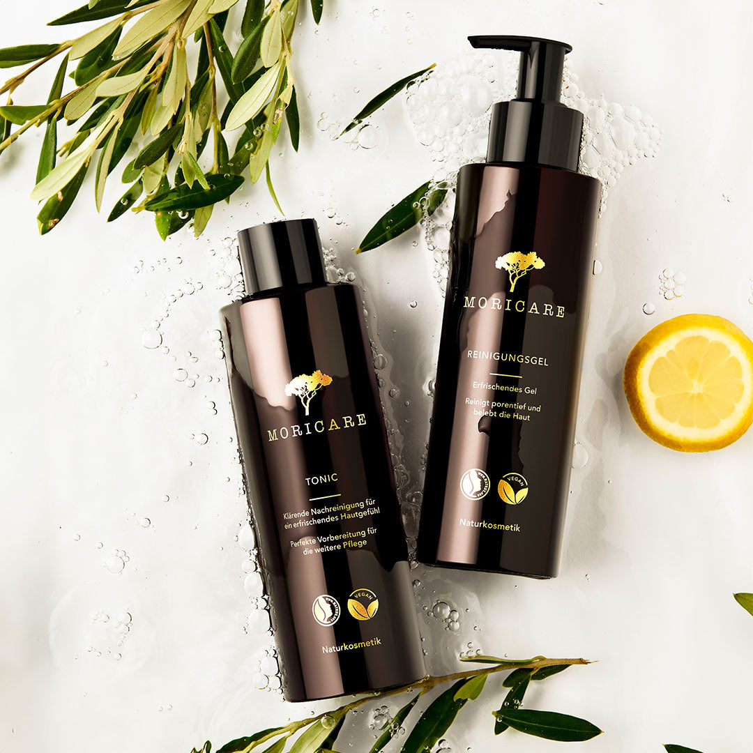 MORICARE Reinigungsgel und Gesichtswasser vegane Naturkosmetik
